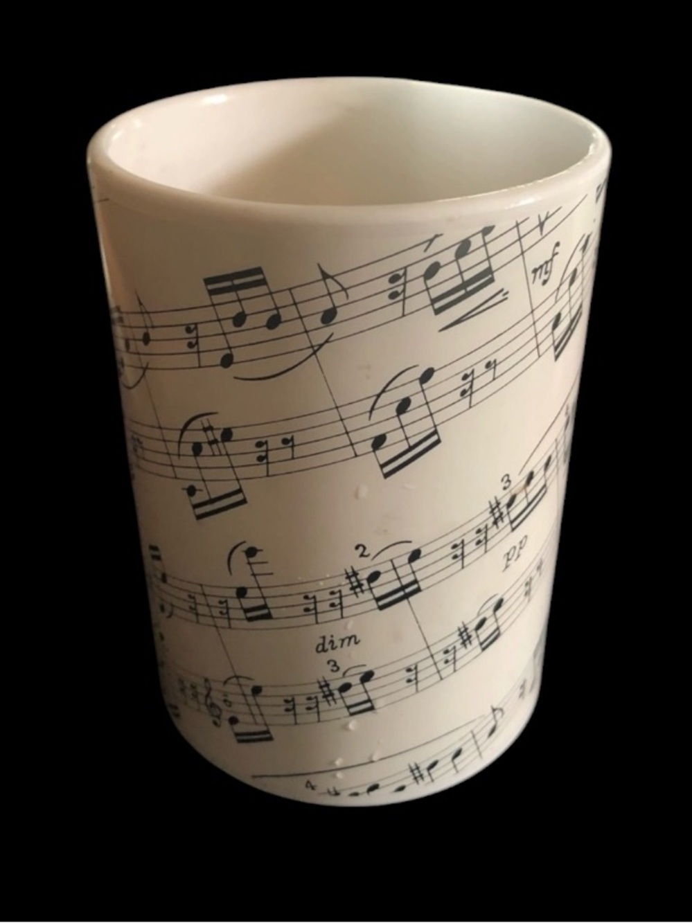 Vintage Musical Notes Pencil Cup